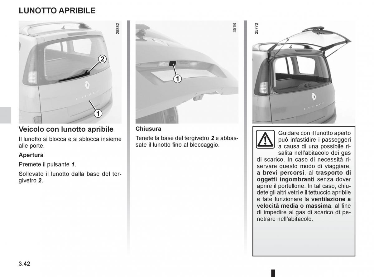 Renault Espace IV 4 manuale del proprietario / page 166