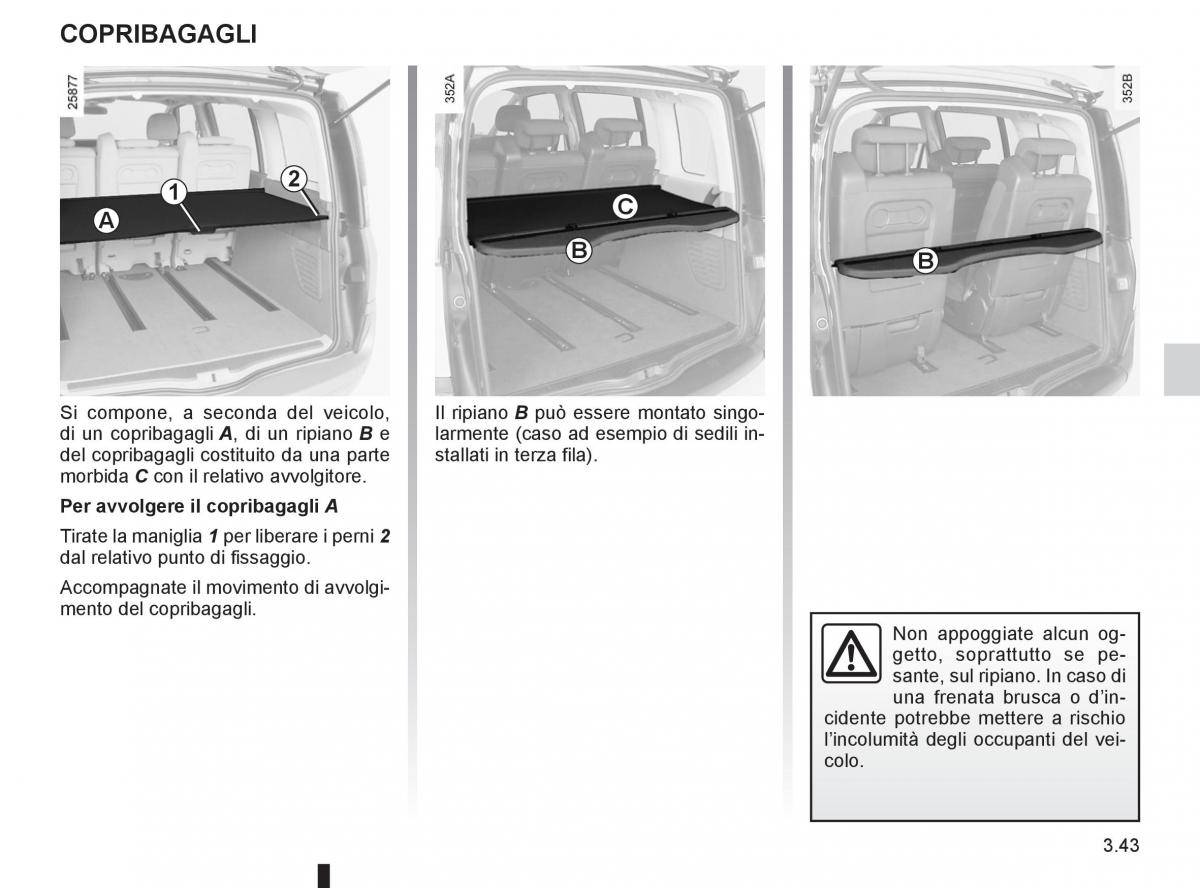 Renault Espace IV 4 manuale del proprietario / page 167