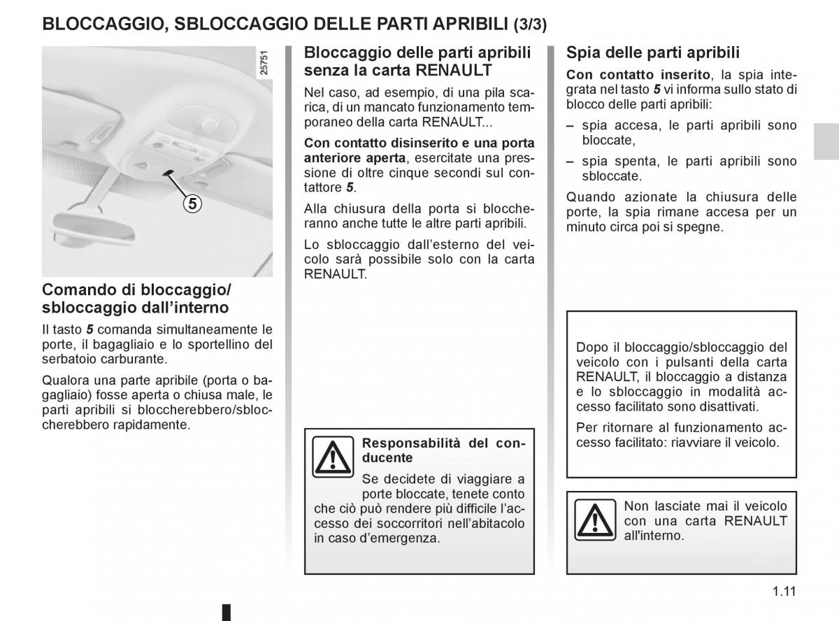 Renault Espace IV 4 manuale del proprietario / page 17