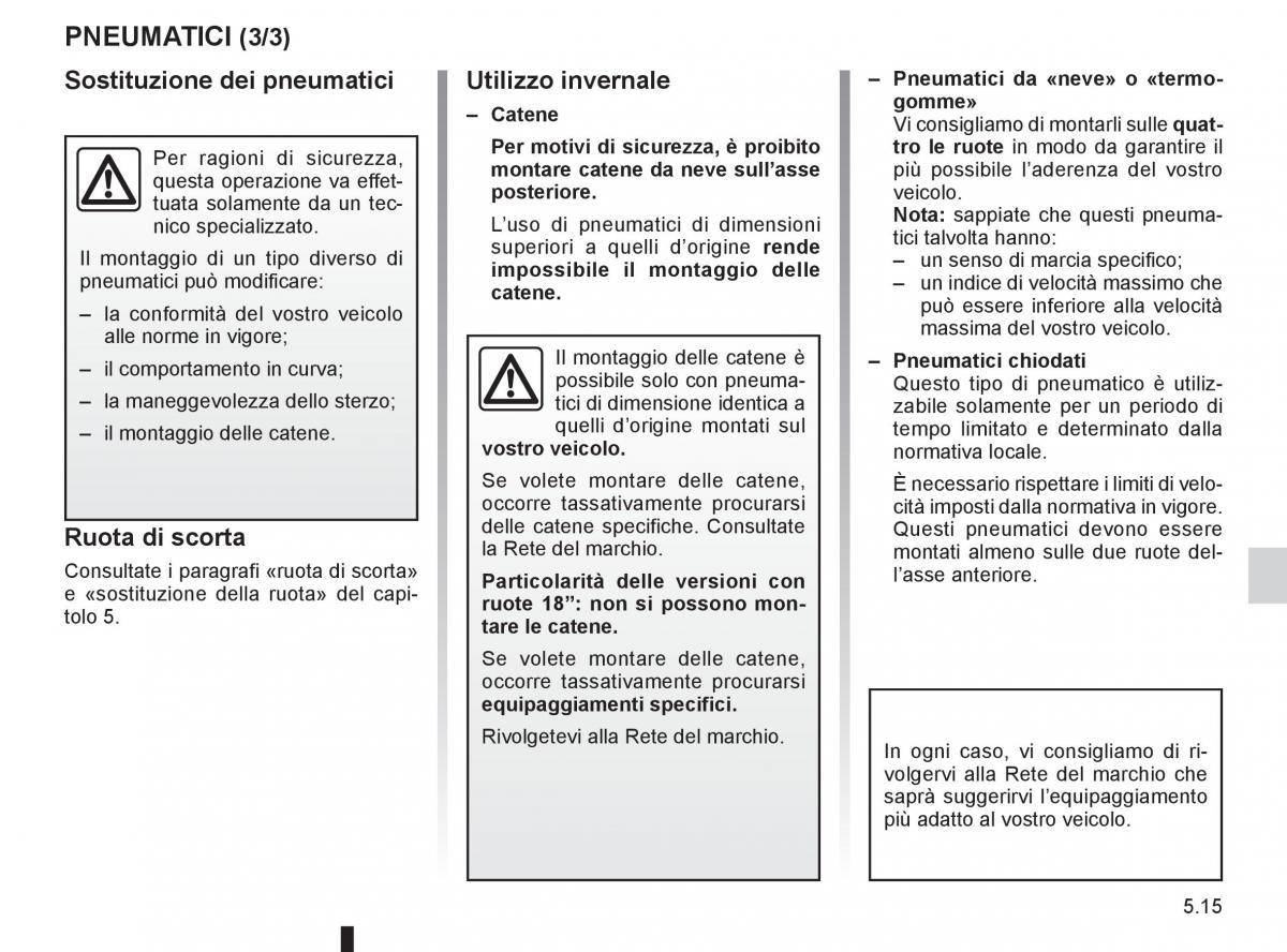 Renault Espace IV 4 manuale del proprietario / page 205