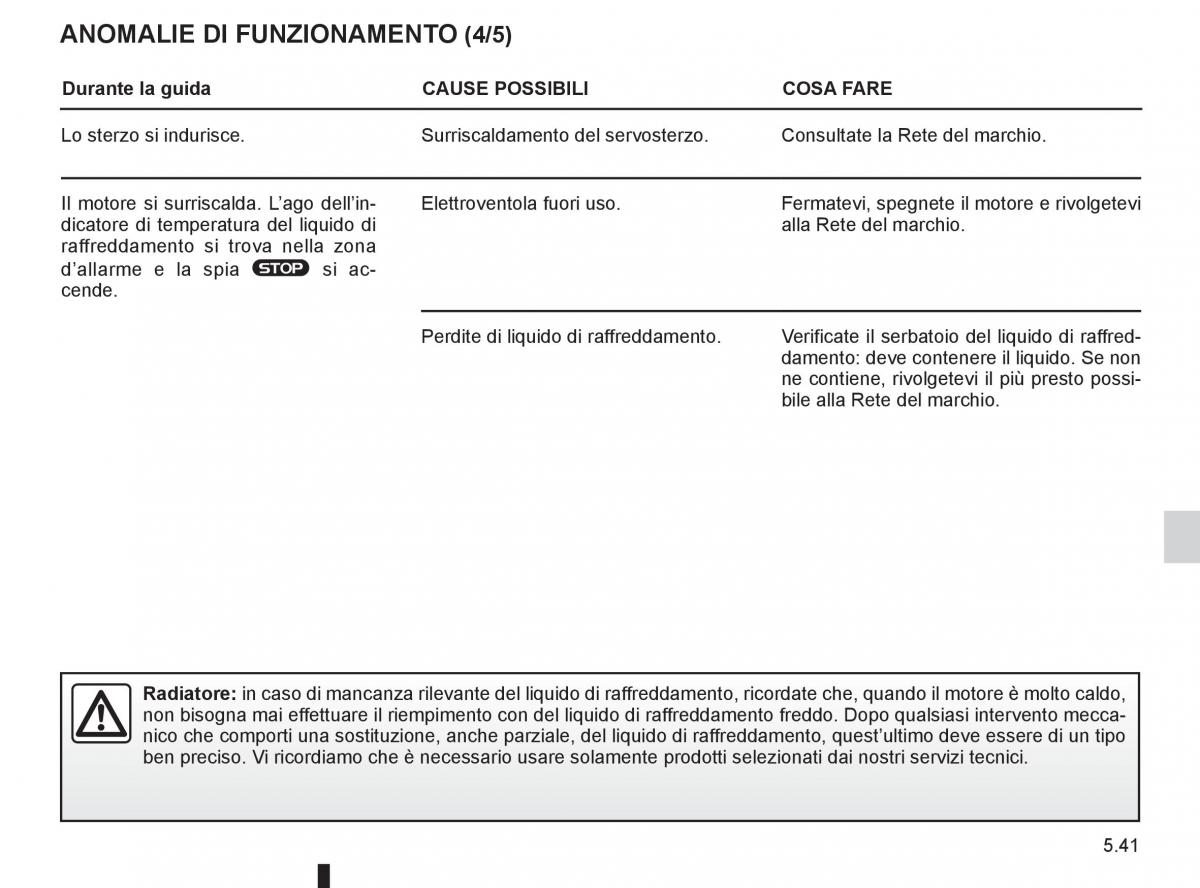 Renault Espace IV 4 manuale del proprietario / page 231