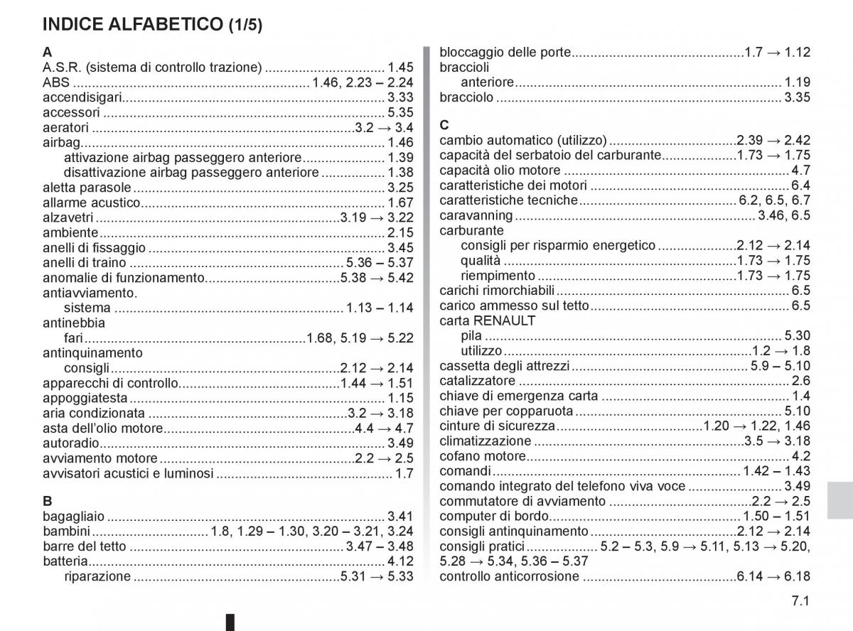 Renault Espace IV 4 manuale del proprietario / page 251