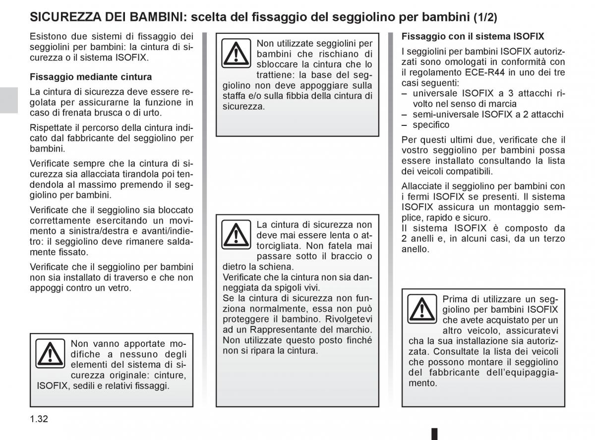 Renault Espace IV 4 manuale del proprietario / page 38