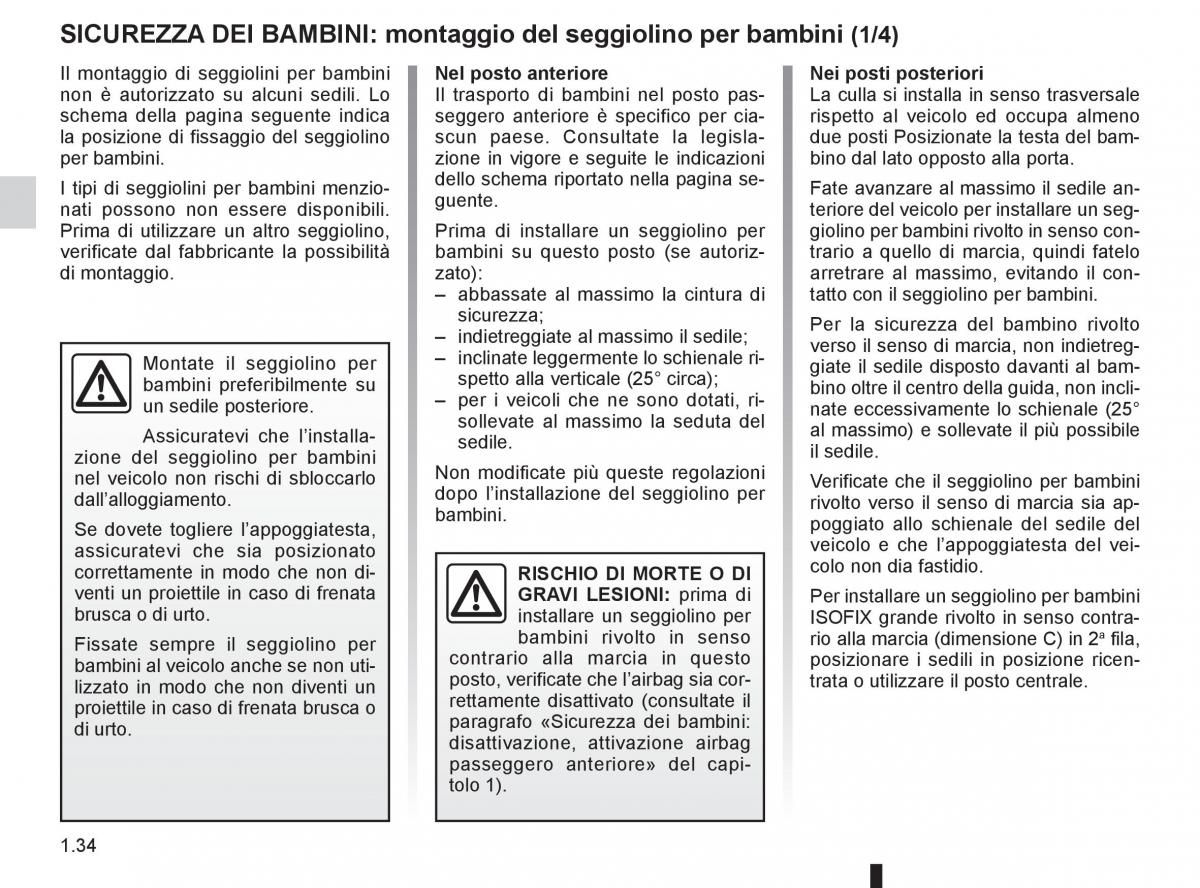 Renault Espace IV 4 manuale del proprietario / page 40