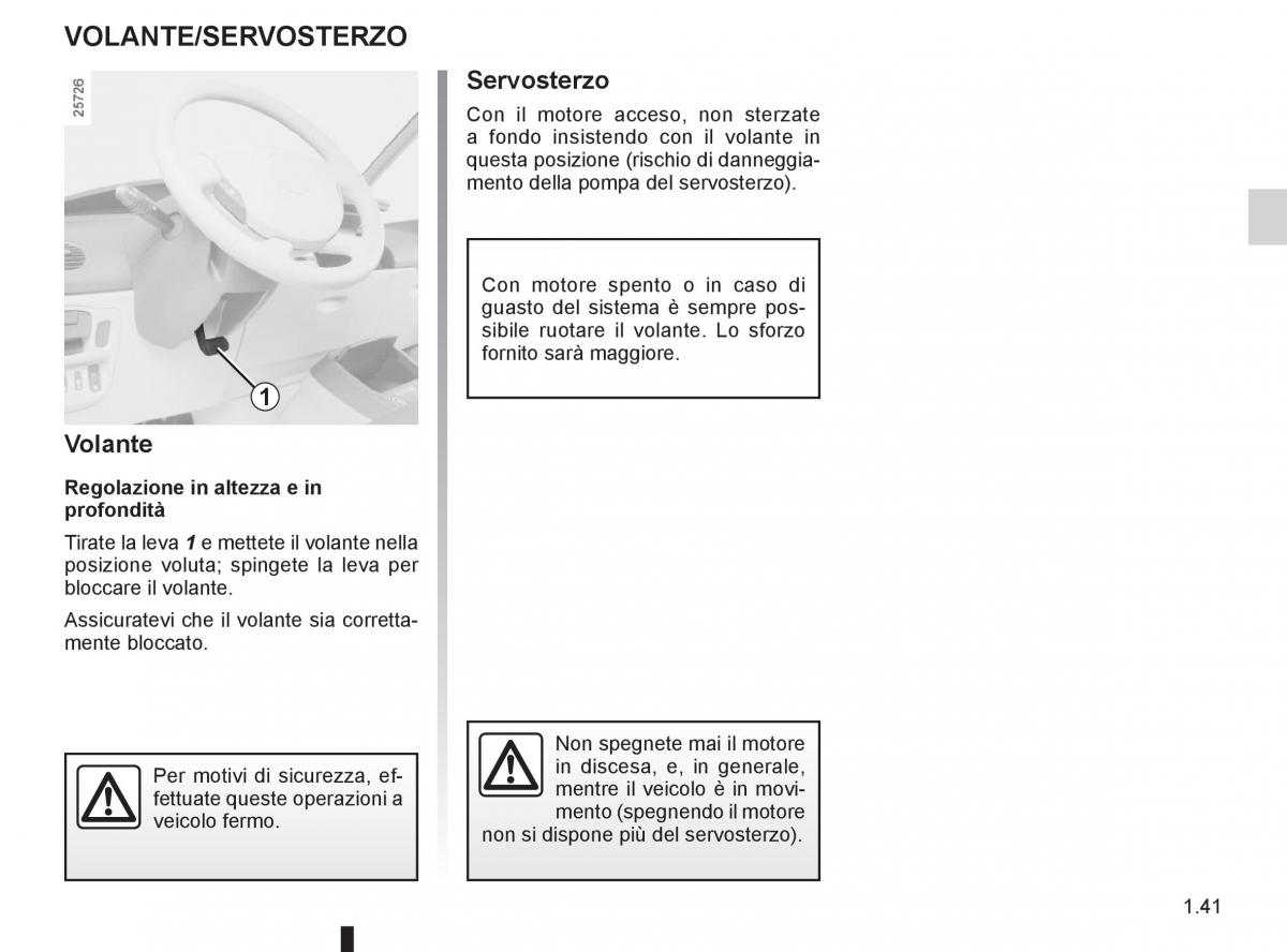 Renault Espace IV 4 manuale del proprietario / page 47