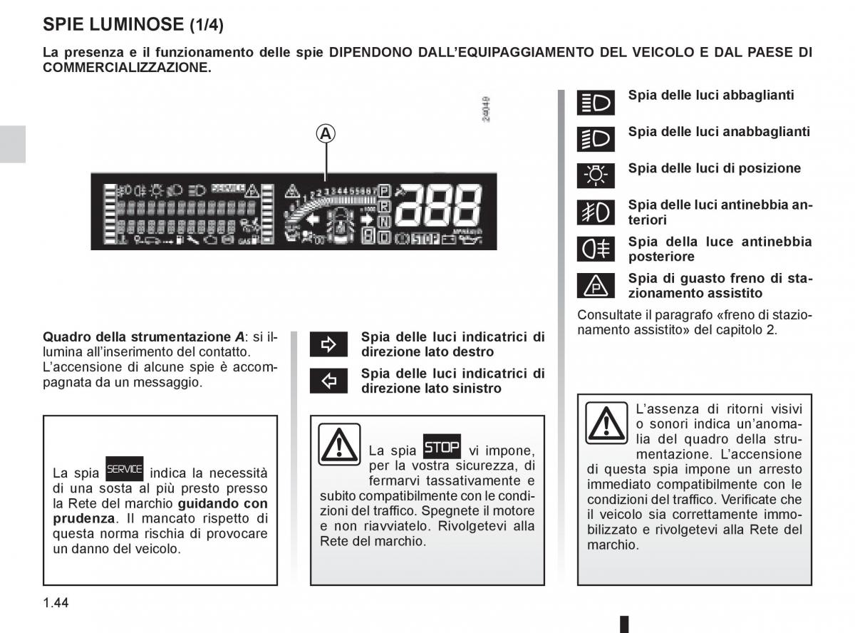 Renault Espace IV 4 manuale del proprietario / page 50