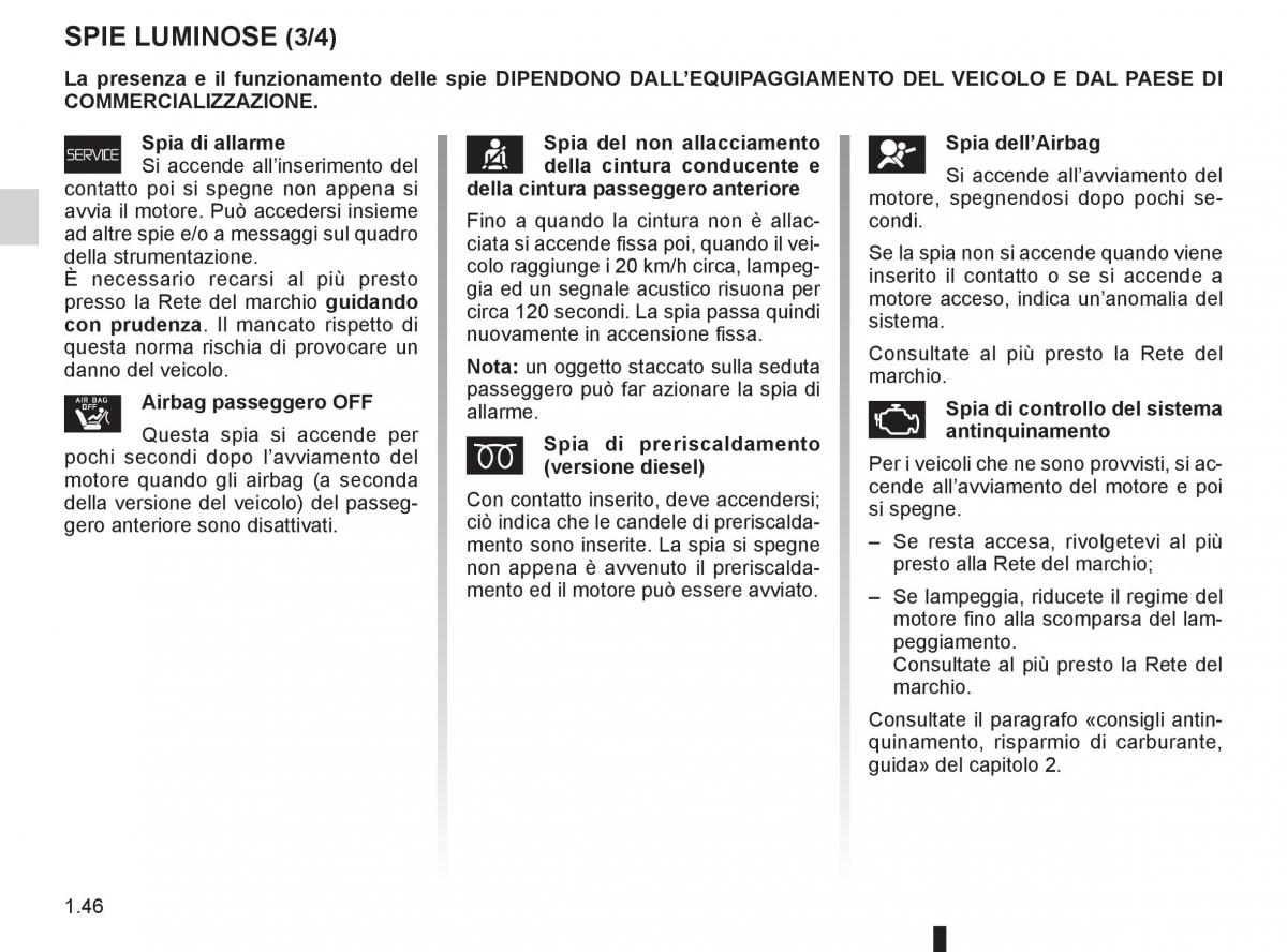 Renault Espace IV 4 manuale del proprietario / page 52