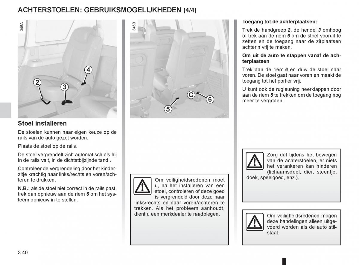 Renault Espace IV 4 handleiding / page 164