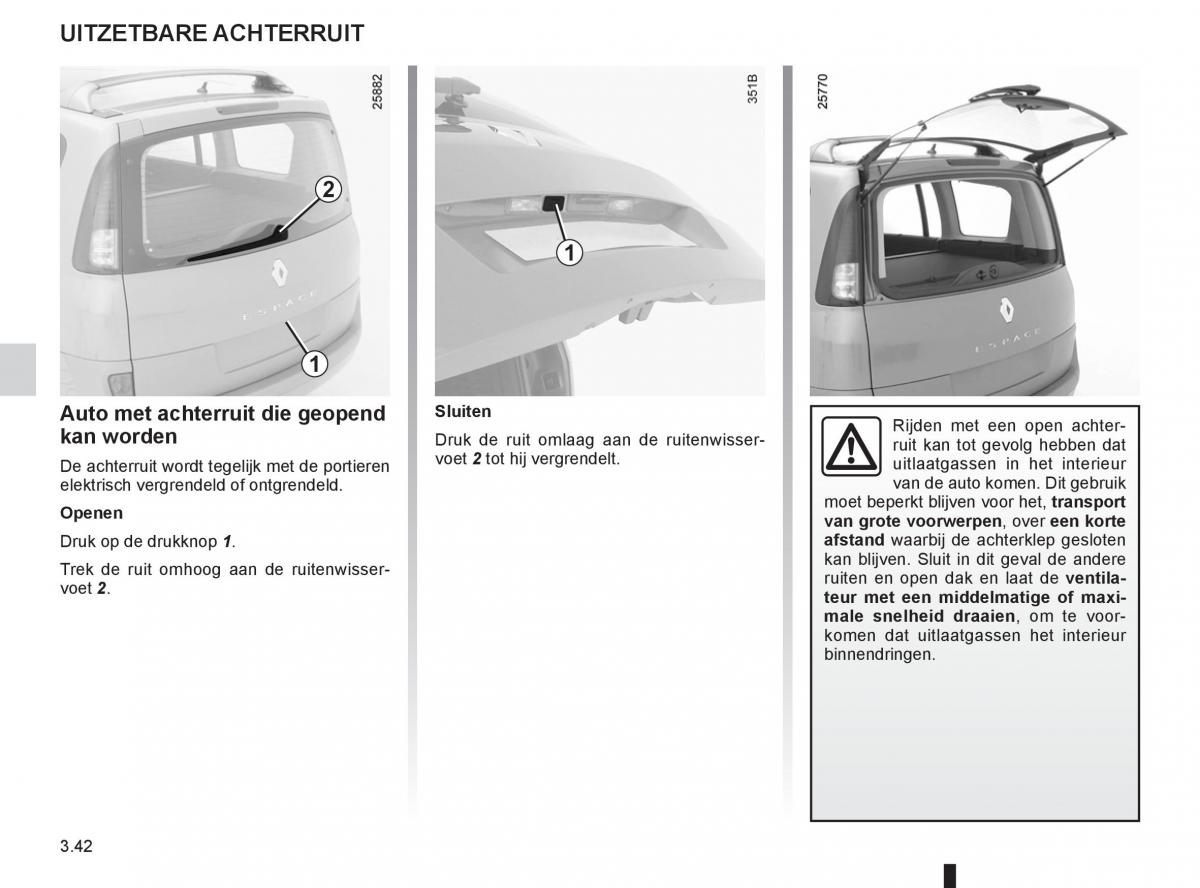 Renault Espace IV 4 handleiding / page 166