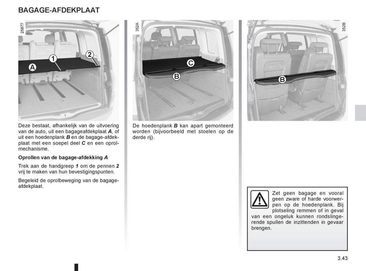 Renault Espace IV 4 handleiding / page 167