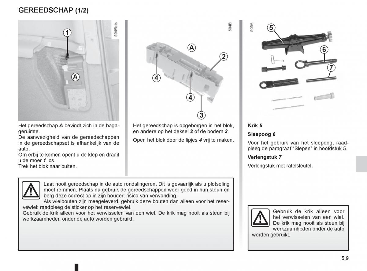 Renault Espace IV 4 handleiding / page 199