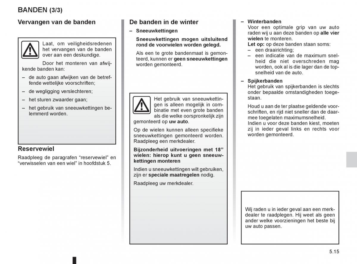 Renault Espace IV 4 handleiding / page 205