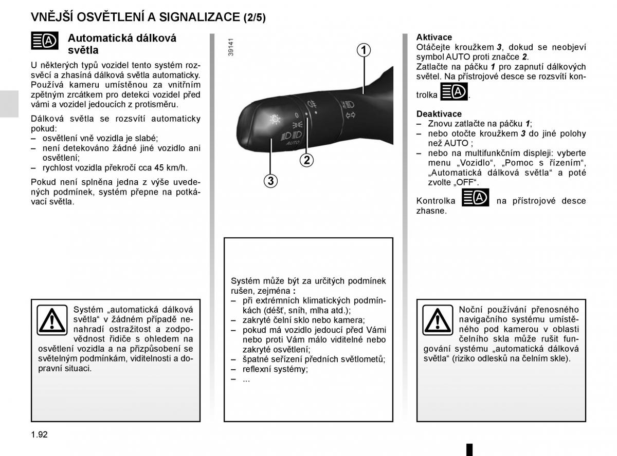 Renault Espace V 5 navod k obsludze / page 98