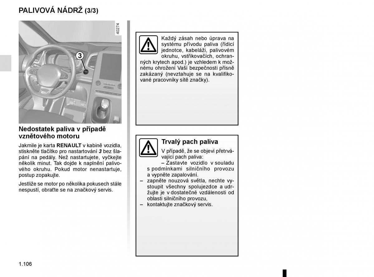 Renault Espace V 5 navod k obsludze / page 112