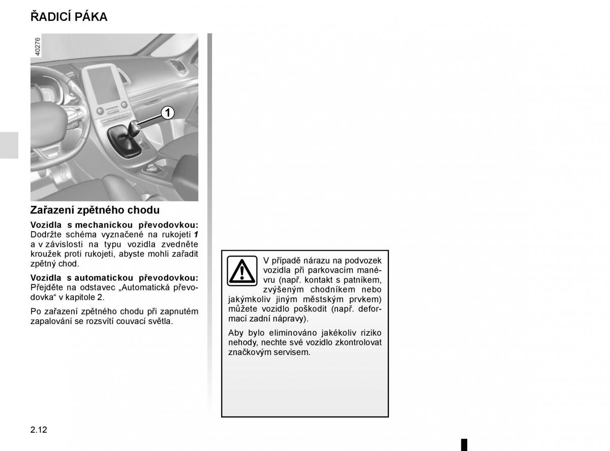 Renault Espace V 5 navod k obsludze / page 124