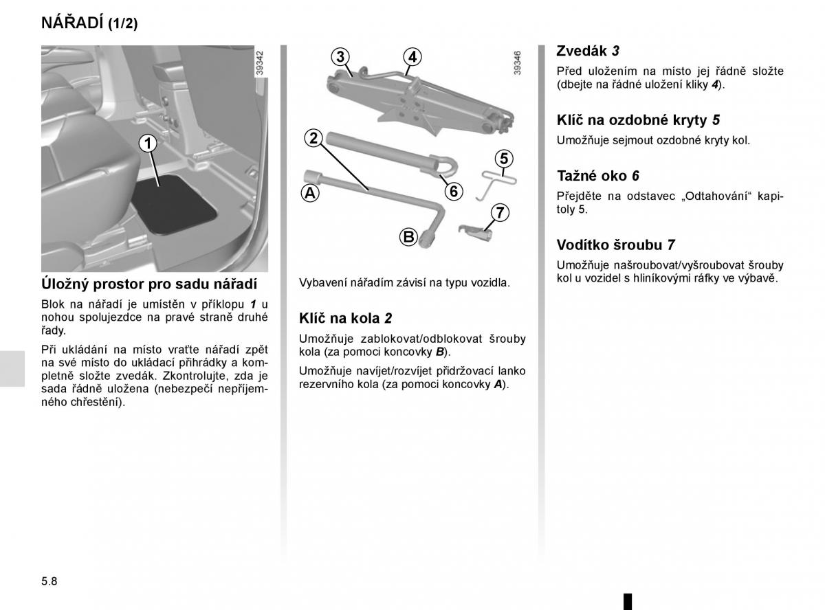 Renault Espace V 5 navod k obsludze / page 262