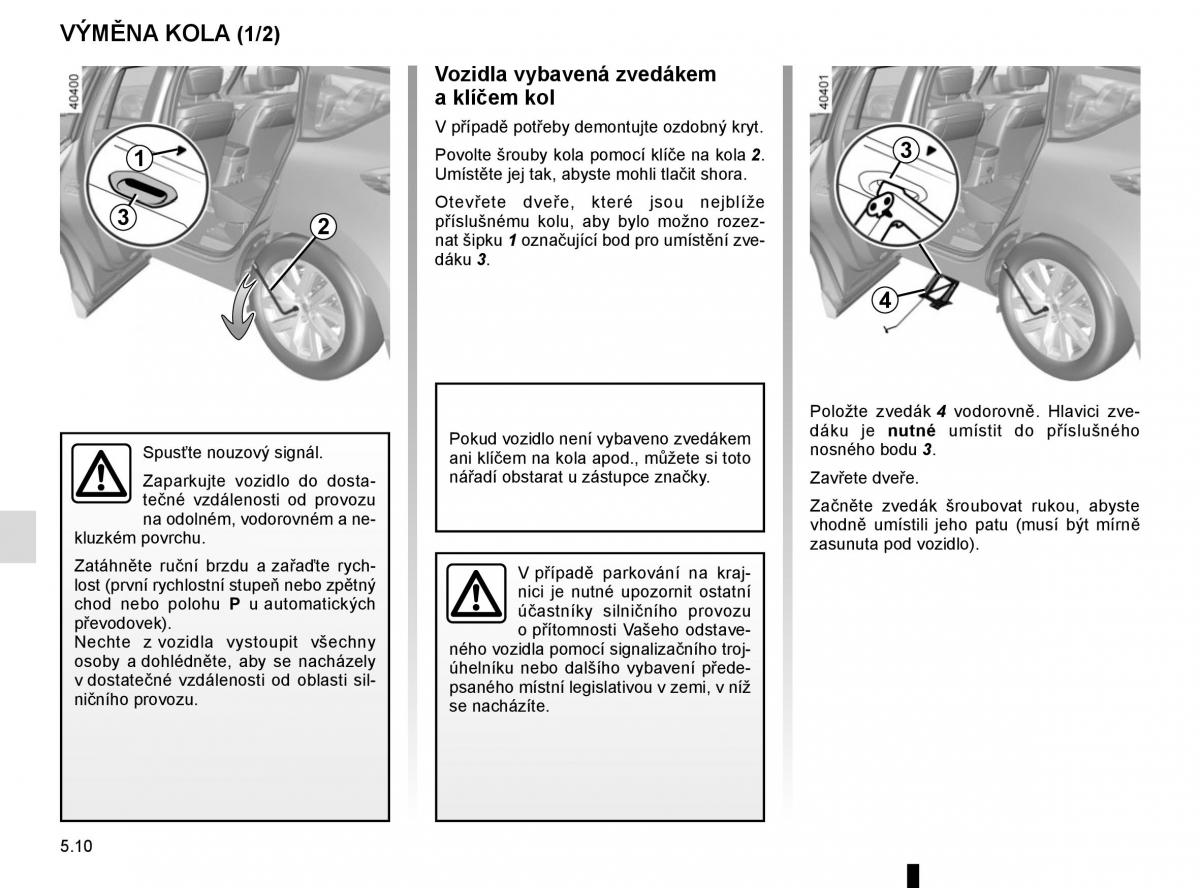 Renault Espace V 5 navod k obsludze / page 264