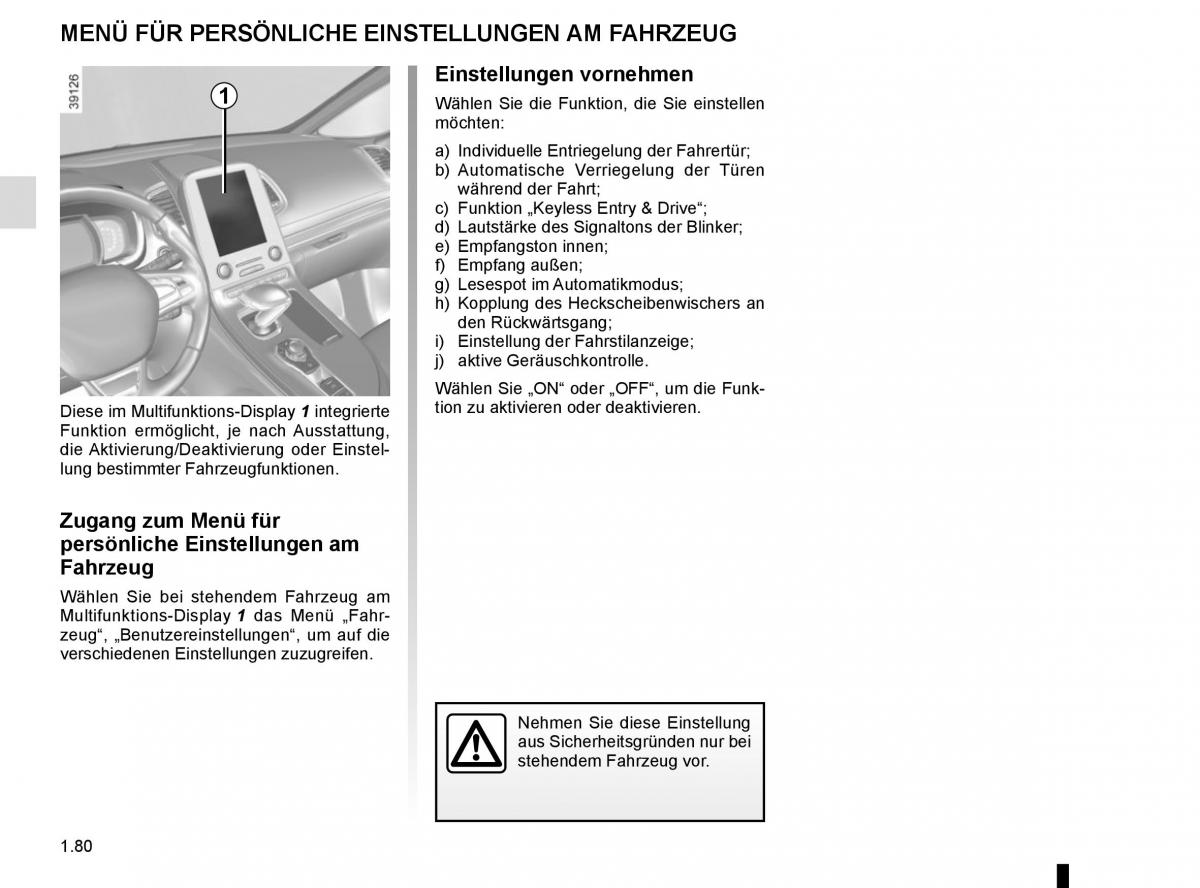 Renault Espace V 5 Handbuch / page 86