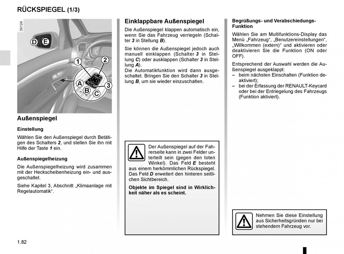 Renault Espace V 5 Handbuch / page 88