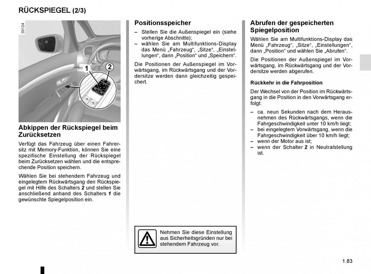 Renault Espace V 5 Handbuch / page 89