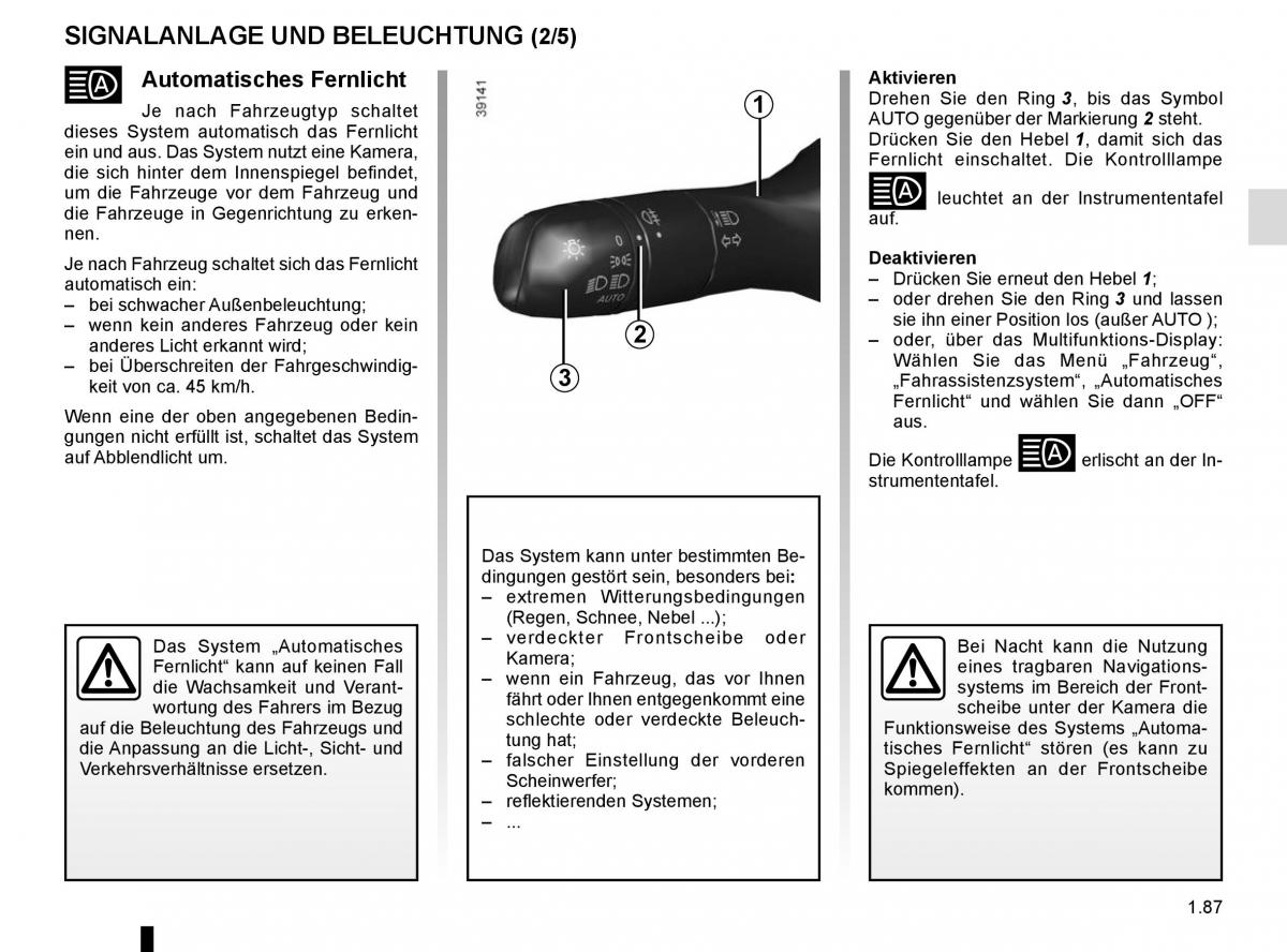 Renault Espace V 5 Handbuch / page 93