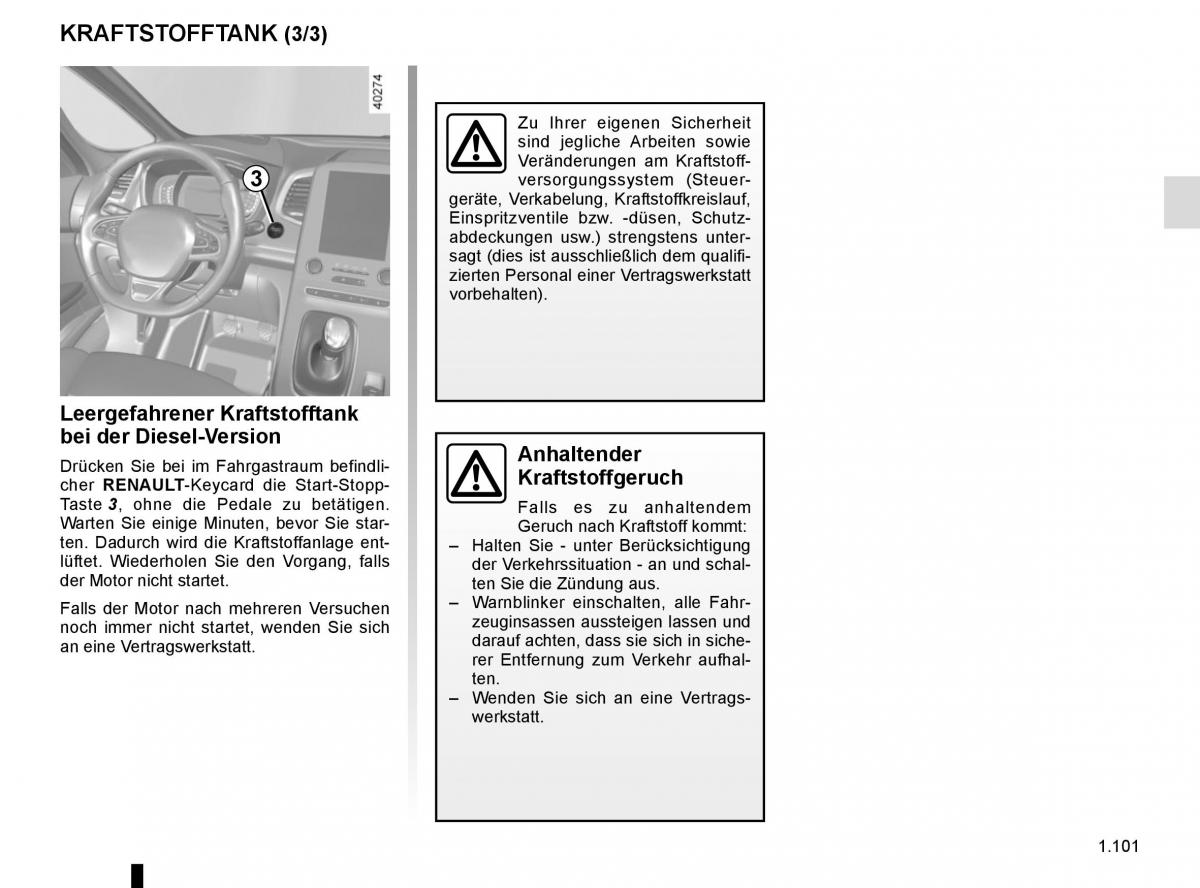 Renault Espace V 5 Handbuch / page 107