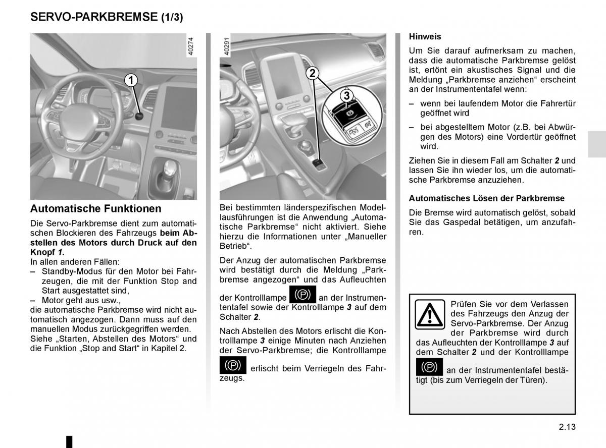 Renault Espace V 5 Handbuch / page 121