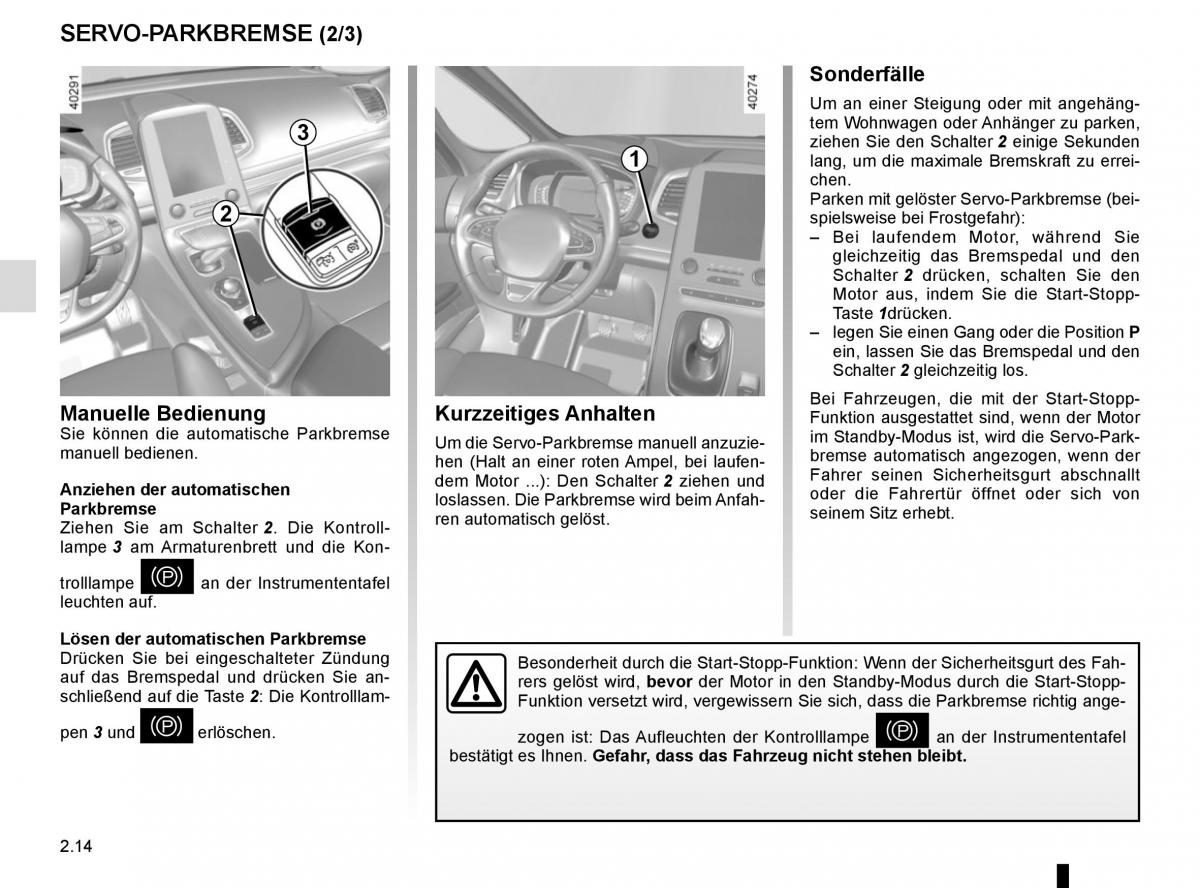 Renault Espace V 5 Handbuch / page 122