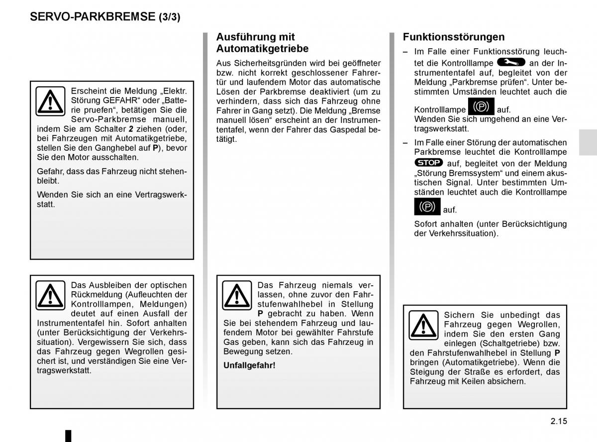 Renault Espace V 5 Handbuch / page 123