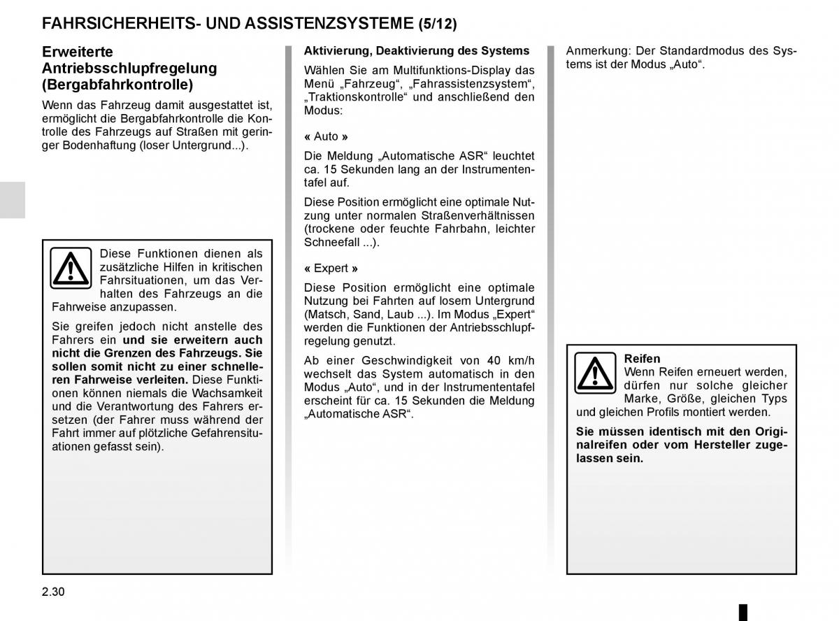 Renault Espace V 5 Handbuch / page 138