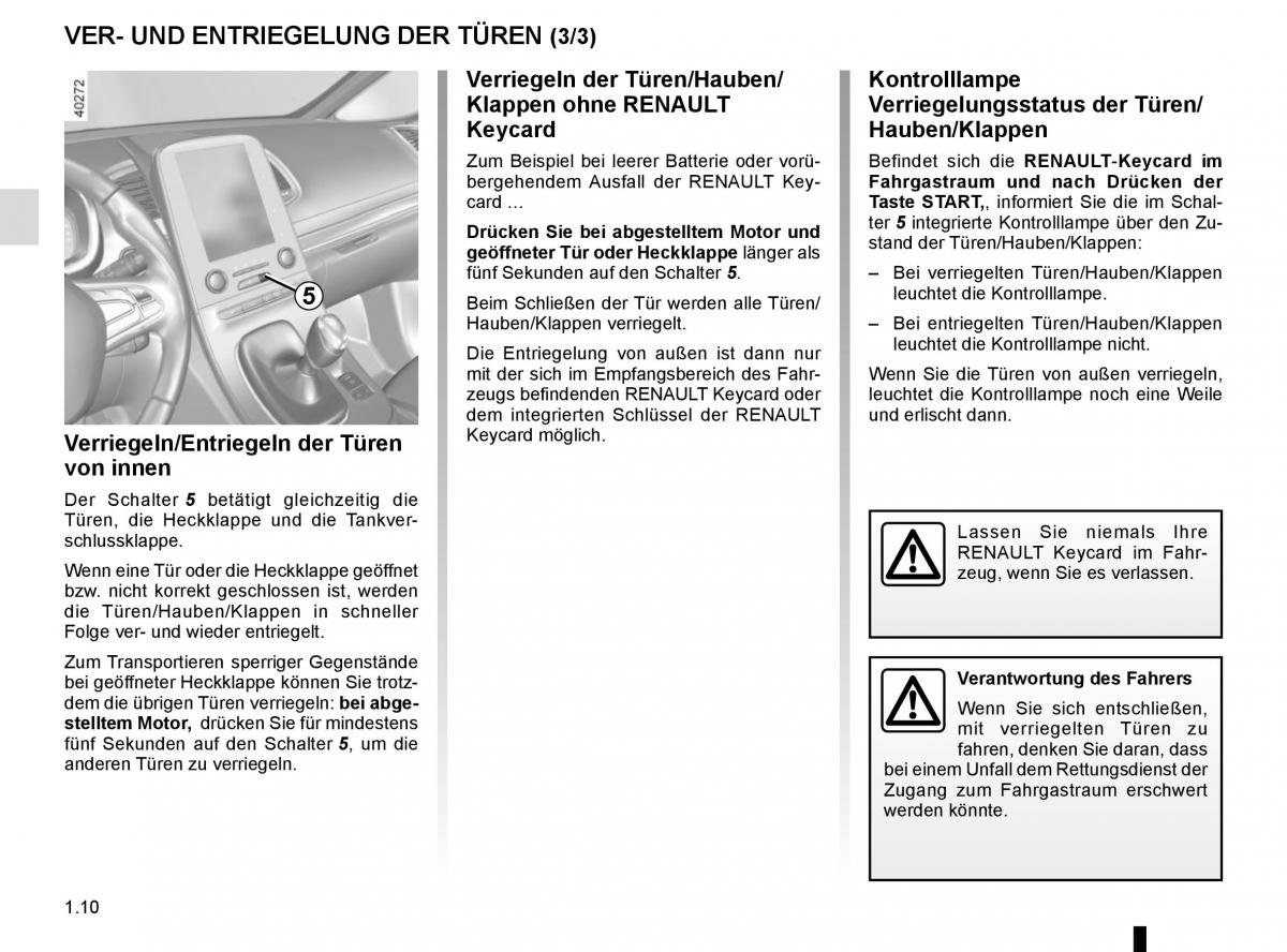 Renault Espace V 5 Handbuch / page 16