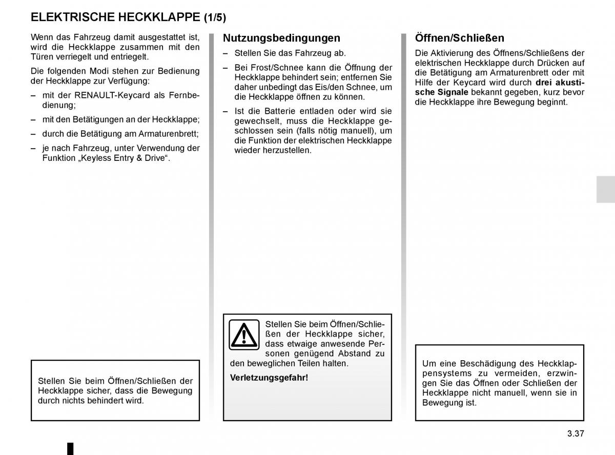 Renault Espace V 5 Handbuch / page 225