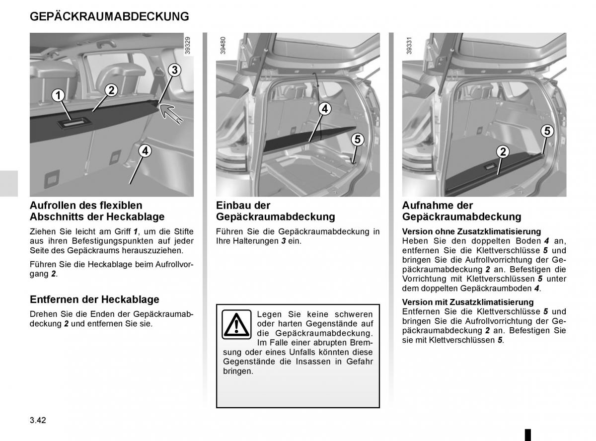 Renault Espace V 5 Handbuch / page 230