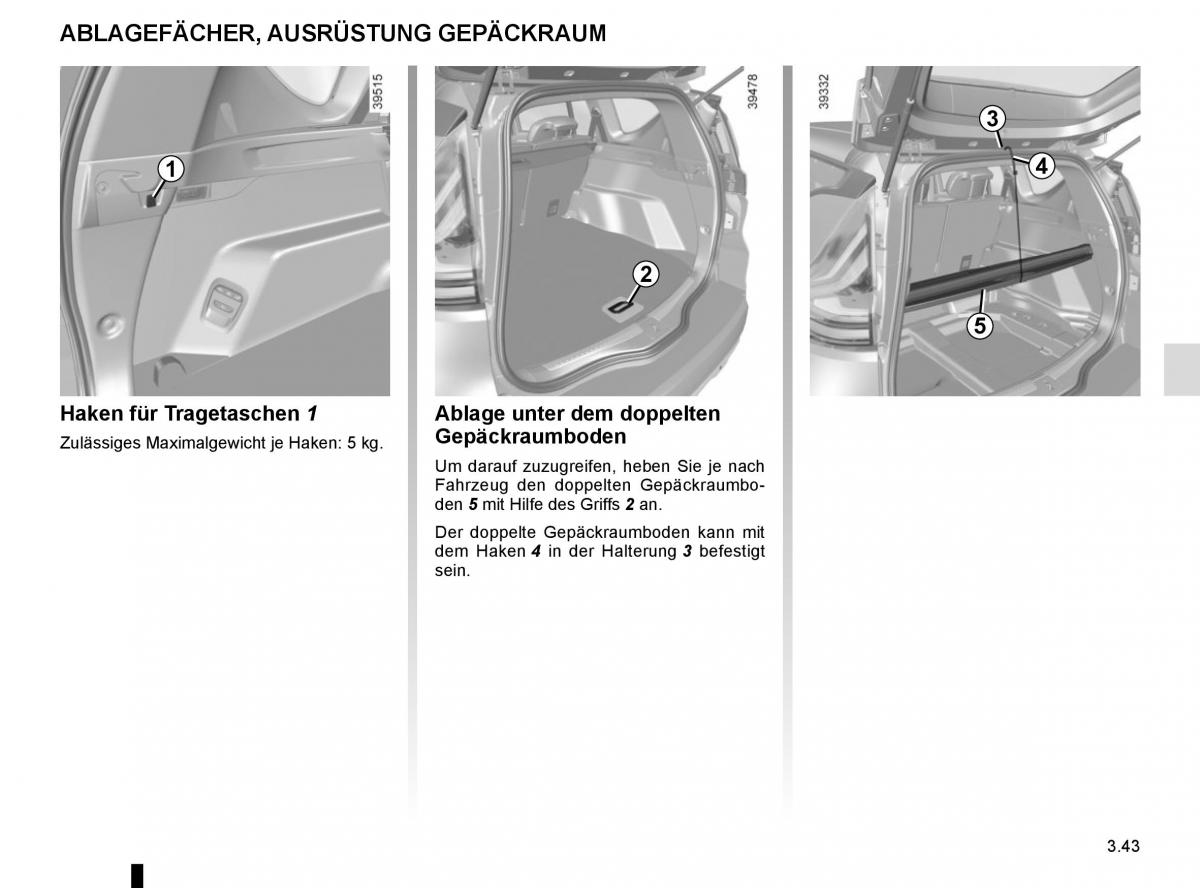 Renault Espace V 5 Handbuch / page 231