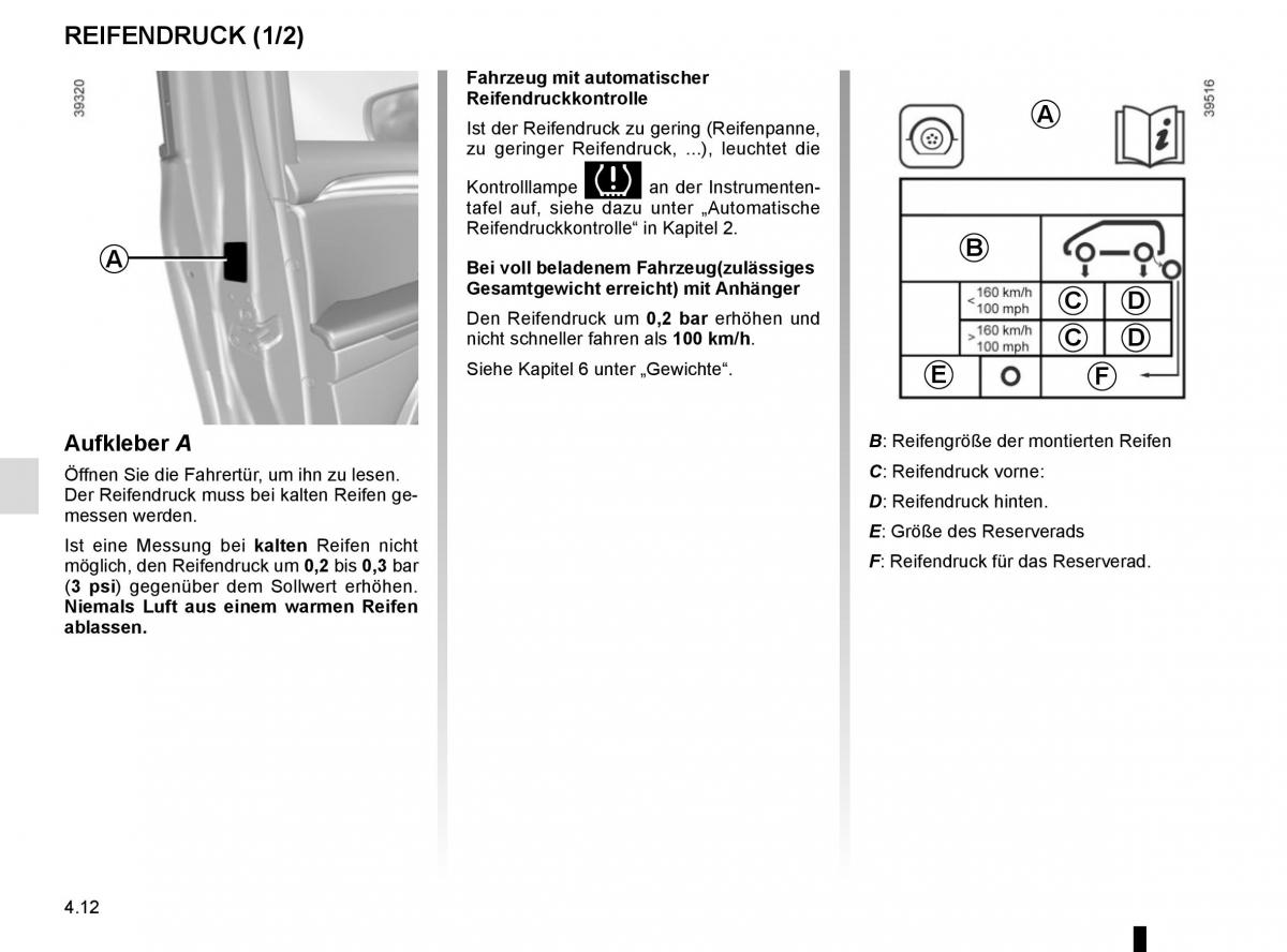 Renault Espace V 5 Handbuch / page 250