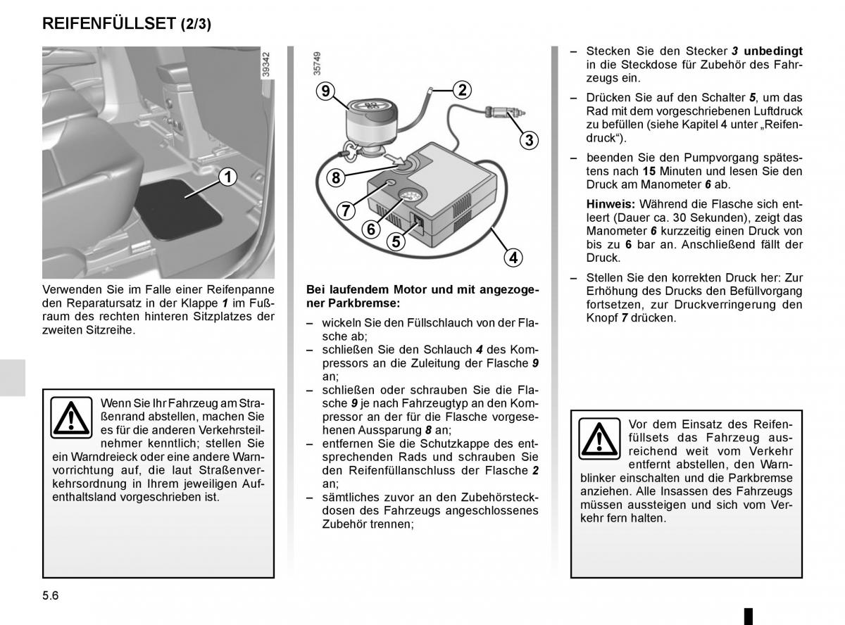 Renault Espace V 5 Handbuch / page 262