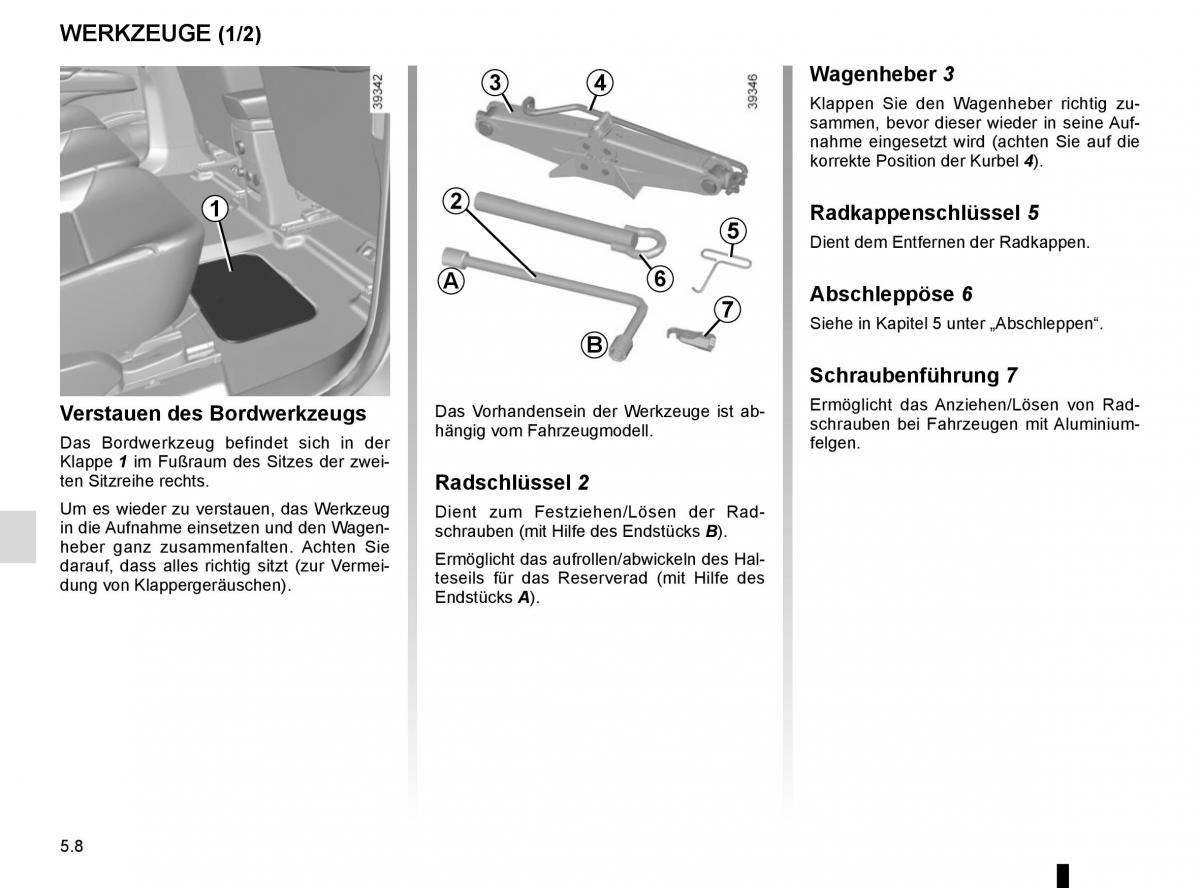 Renault Espace V 5 Handbuch / page 264