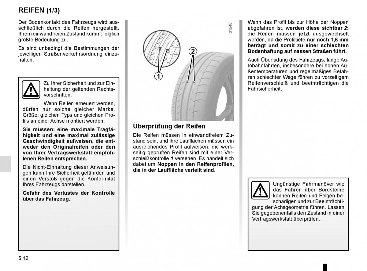 Renault Espace V 5 Handbuch / page 268