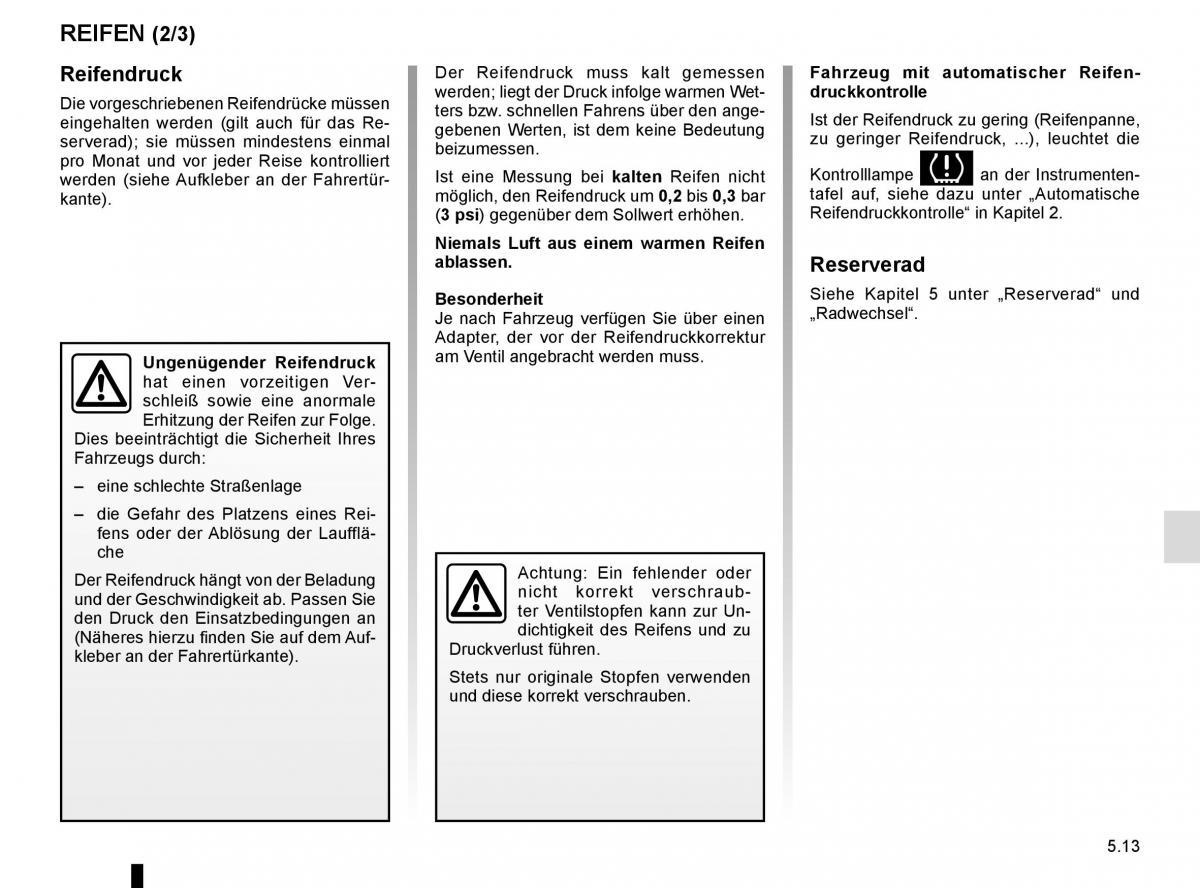 Renault Espace V 5 Handbuch / page 269