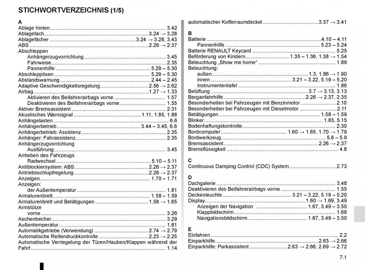 Renault Espace V 5 Handbuch / page 311