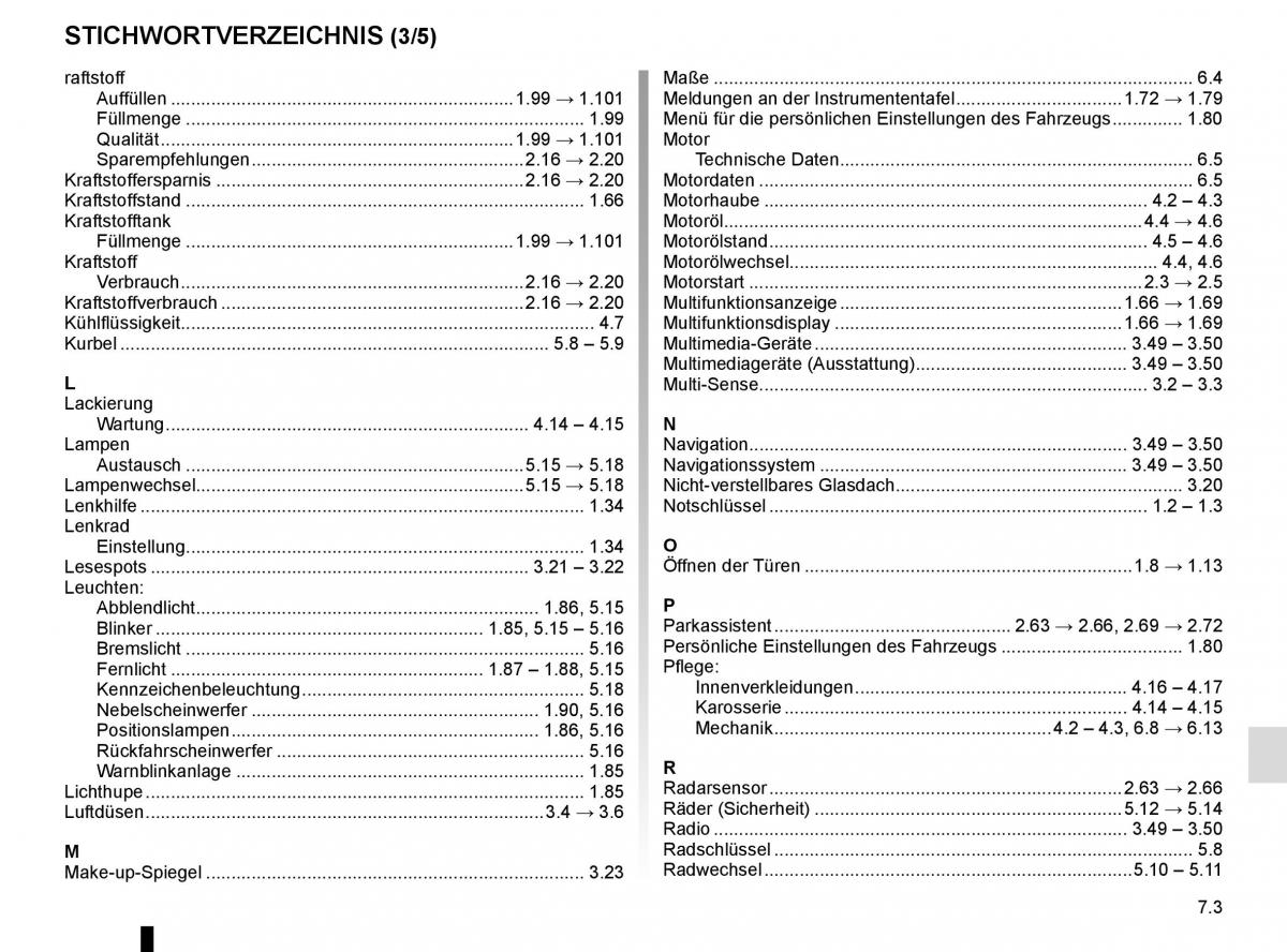 Renault Espace V 5 Handbuch / page 313