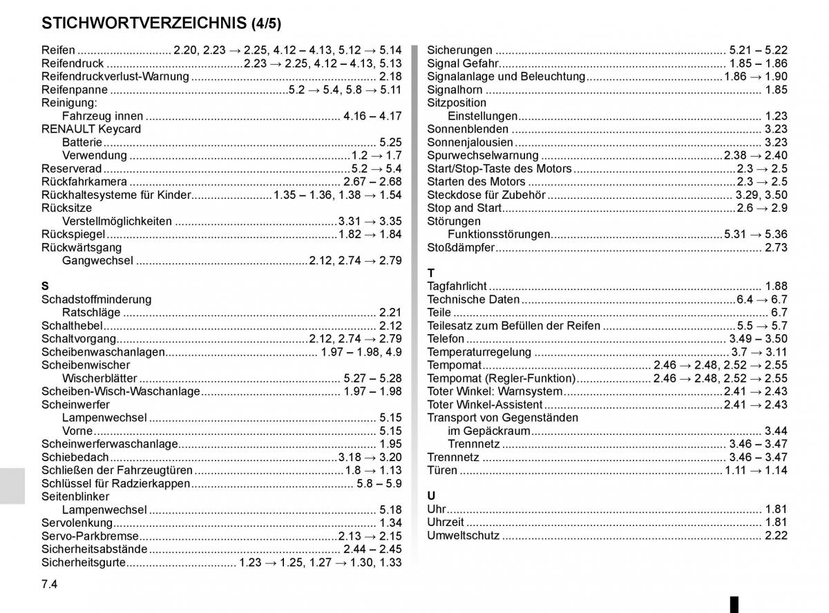 Renault Espace V 5 Handbuch / page 314