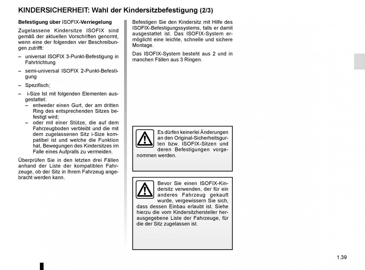 Renault Espace V 5 Handbuch / page 45