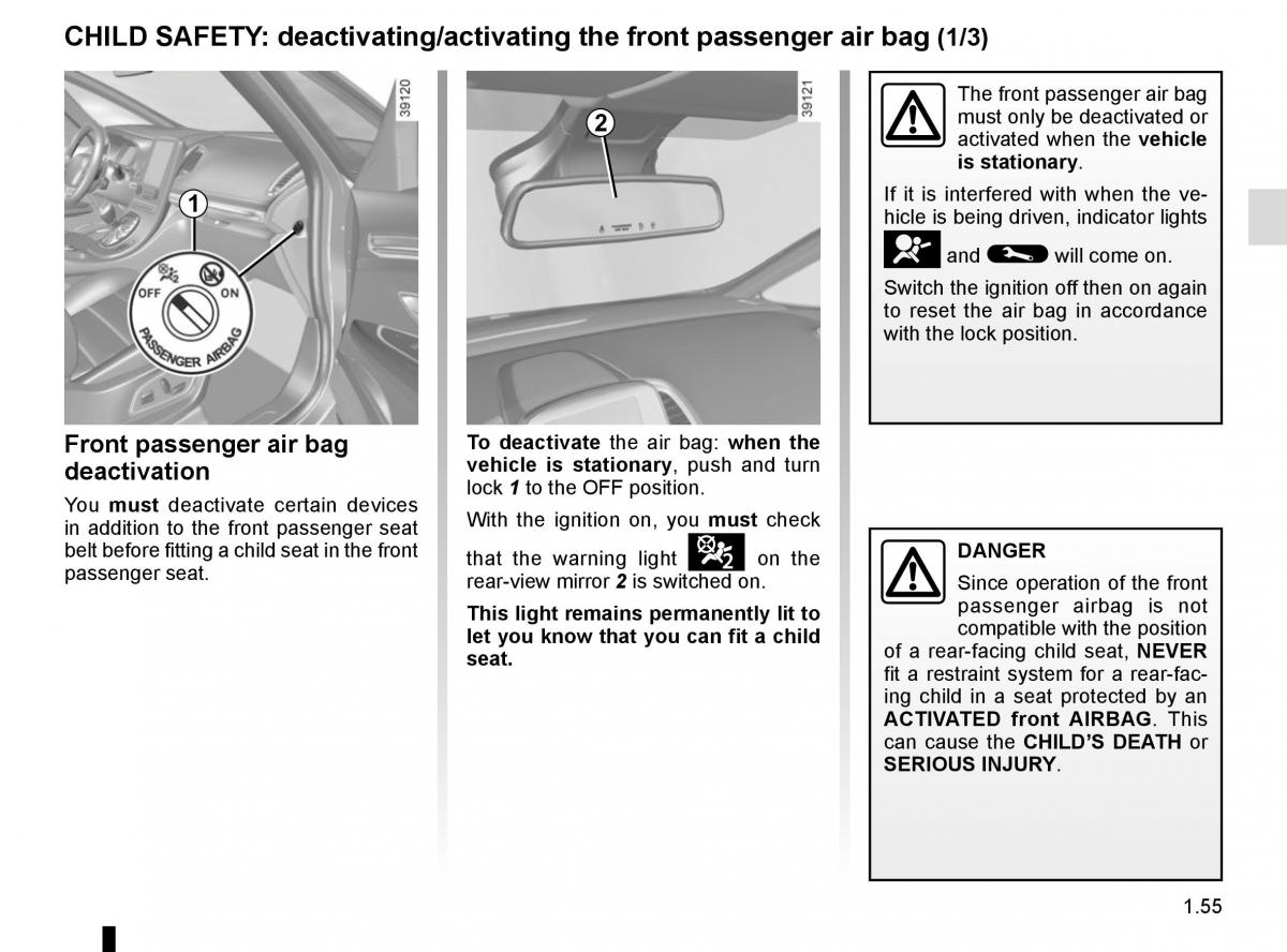 Renault Espace V 5 owners manual / page 61