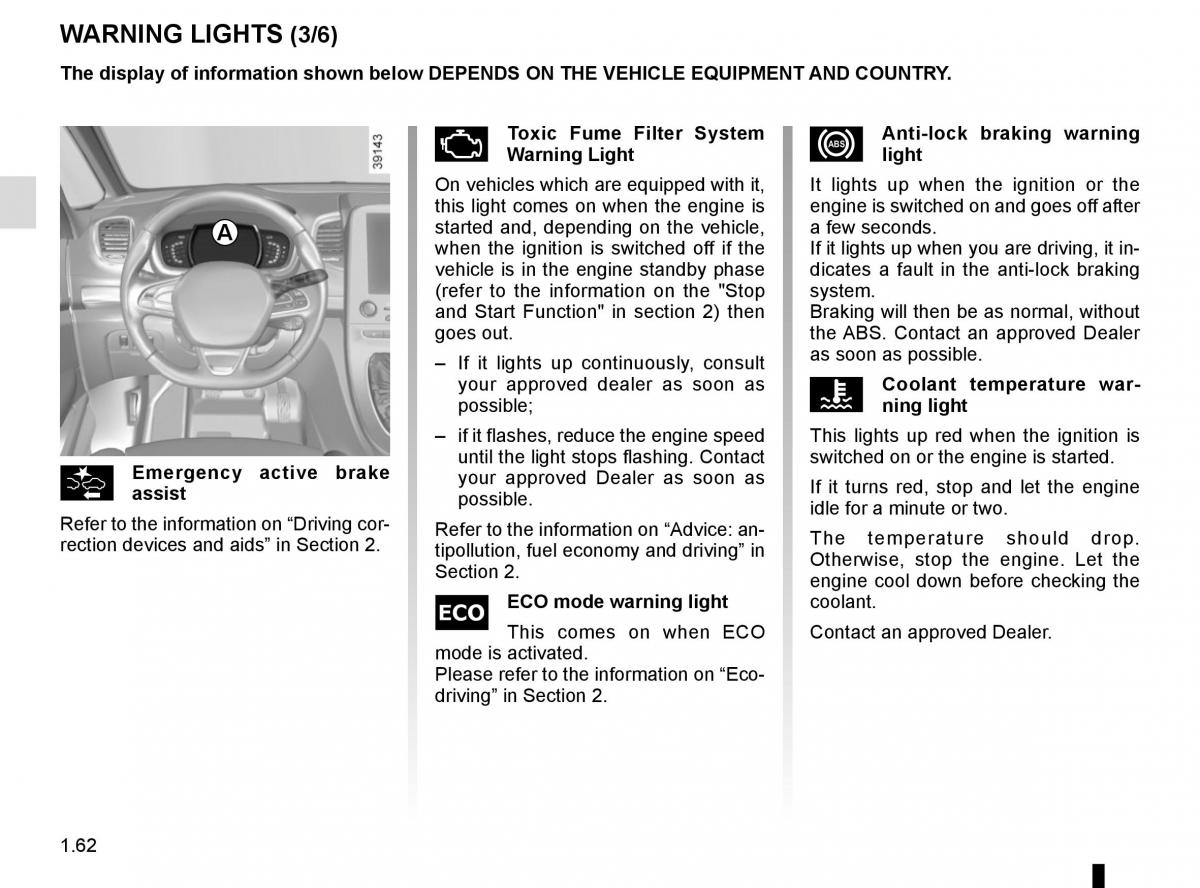 Renault Espace V 5 owners manual / page 68