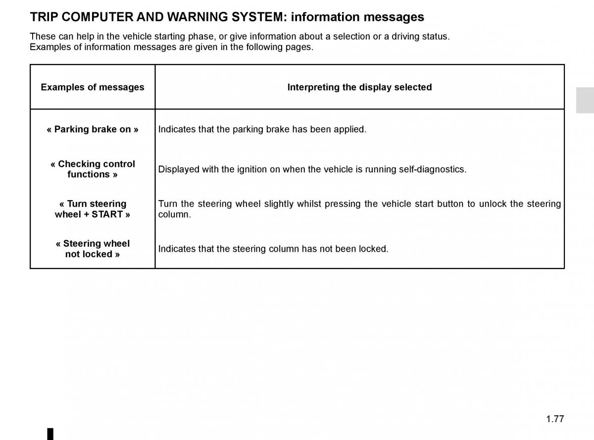 Renault Espace V 5 owners manual / page 83