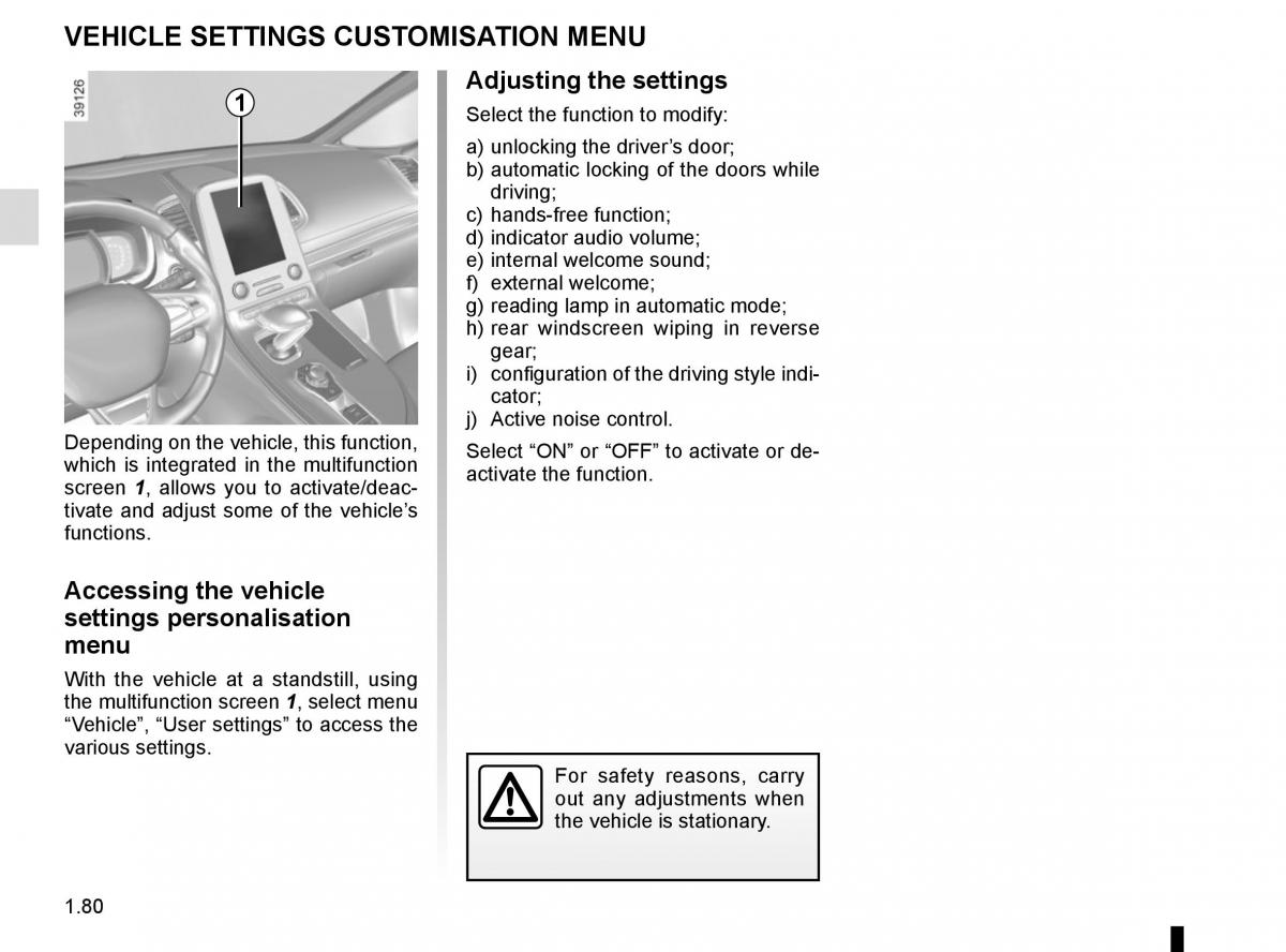 Renault Espace V 5 owners manual / page 86