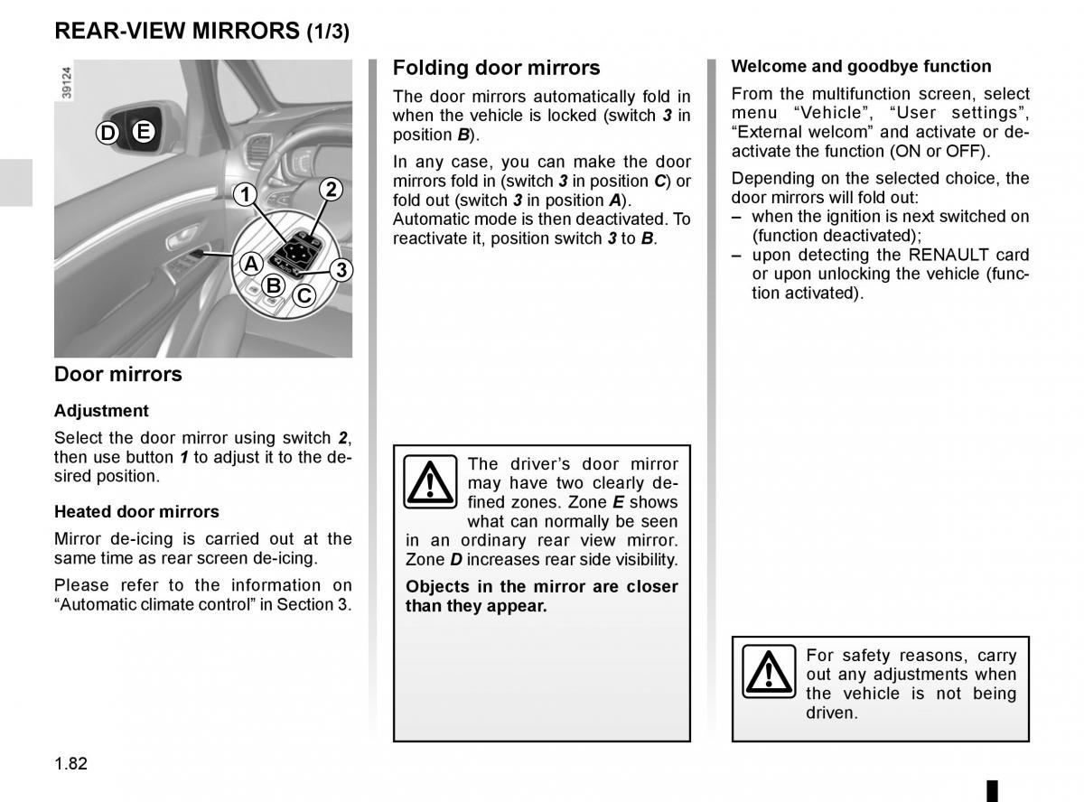 Renault Espace V 5 owners manual / page 88