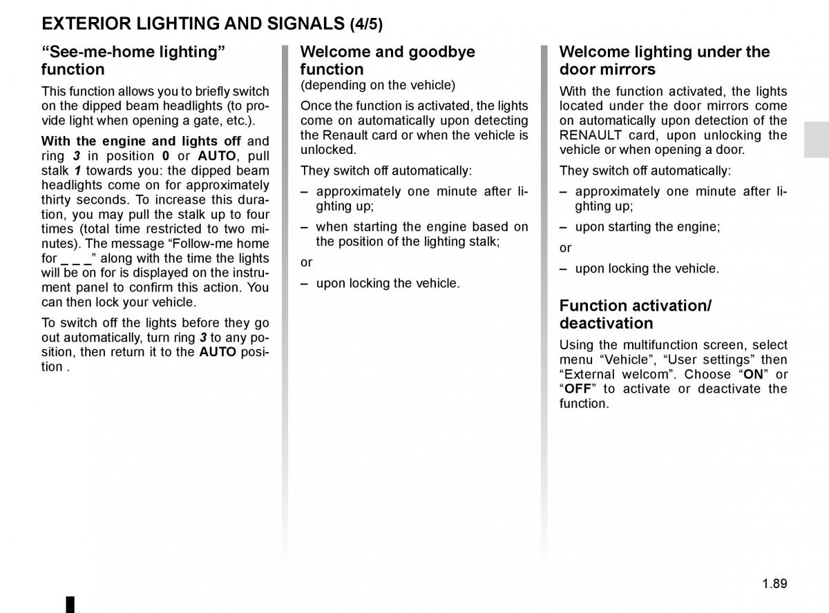 Renault Espace V 5 owners manual / page 95