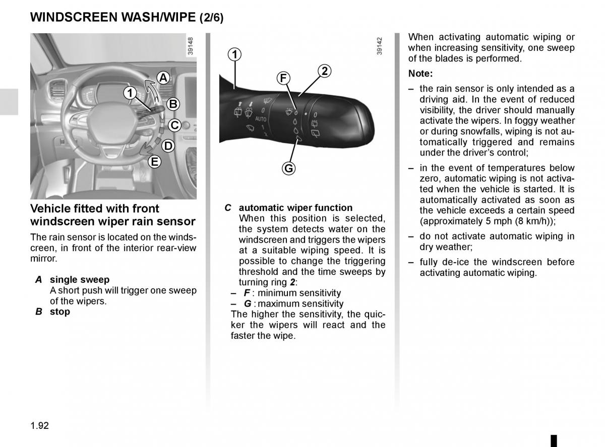 Renault Espace V 5 owners manual / page 98